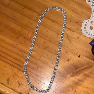 BSI Sterling Silver Cuban Link Chain Necklace